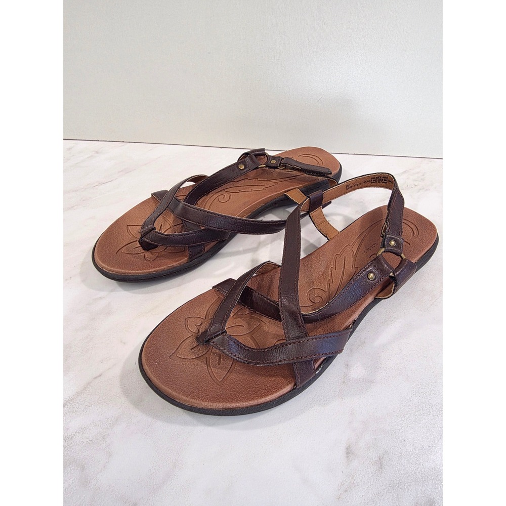 Granola Girl Boho Gorpcore Sandals Strappy Slingback b.o.c. Women 8M Brown
